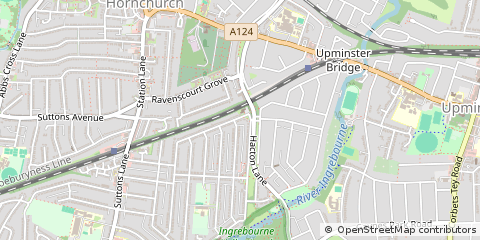 Map of Hornchurch, Essex