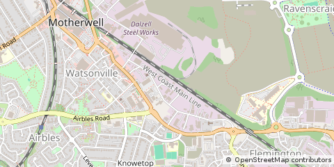 Map of Motherwell, North Lanarkshire