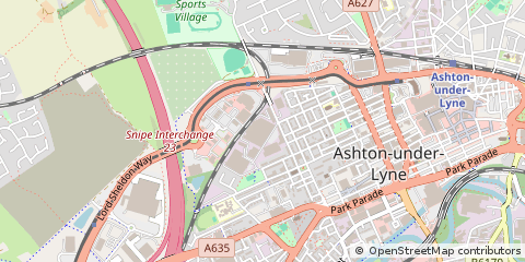Map of Ashton Under Lyne, Lancs