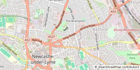 Map of Newcastle-Under-Lyme, Staffordshire