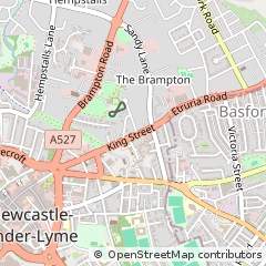 Map of Newcastle-Under-Lyme, Staffordshire