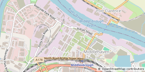 Map of Middlesbrough, Cleveland