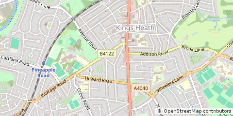 Map of Birmingham, Westmidlans