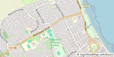 Map of Whitley BAY, Tyne & Wear