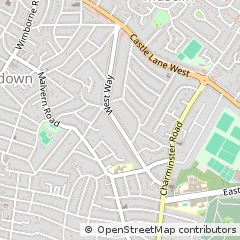 Map of Bournemouth, Dorset