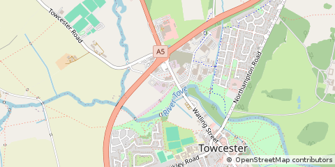 Map of Towcester, Northamptonshire
