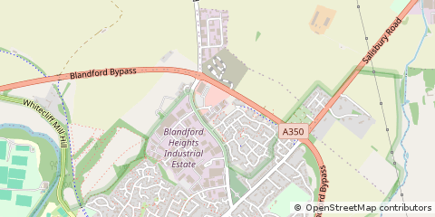 Map of Blandford Forum, Dorset