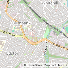 Map of Hamilton, Lanarkshire