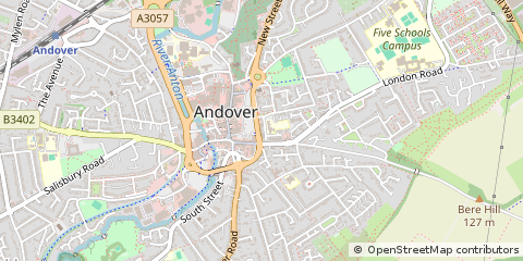 Map of Andover, Hampshire