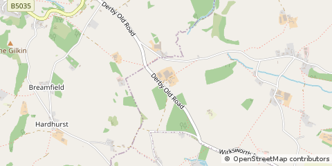 Map of Belper, Derbyshire