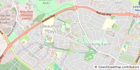 Map of Leicester, Leicestershire
