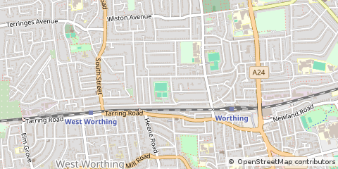 Map of Worthing, Sussex