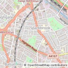 Map of Birmingham, West Midlands