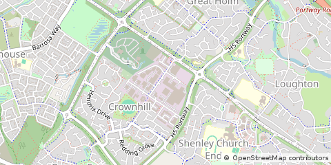 Map of Milton Keynes, Buckinghamshire