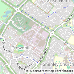 Map of Milton Keynes, Buckinghamshire