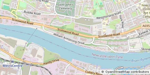 Map of Newcastle Upon Tyne