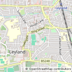 Map of Leyland, Lancashire
