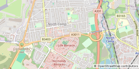Map of Farnborough, Hampshire