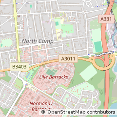 Map of Farnborough, Hampshire