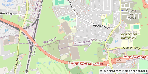 Map of Cheadle, Cheshire