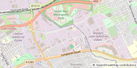 Map of Middlesbrough, Cleveland