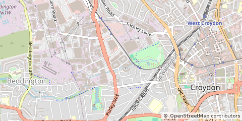 Map of Croydon, Surrey