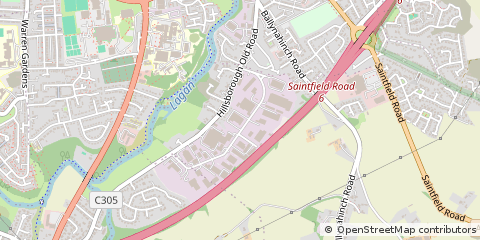 Map of Lisburn, Down