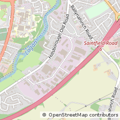Map of Lisburn, Down