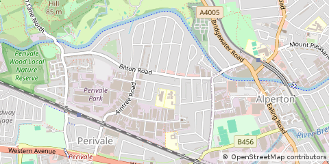 Map of Greenford, Middlesex