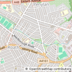 Map of Caerdydd