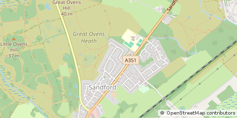 Map of Wareham, Dorset