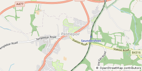 Map of Saundersfoot