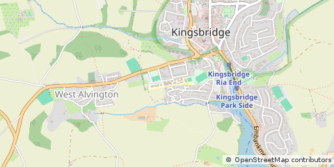 Map of Kingsbridge, Devon