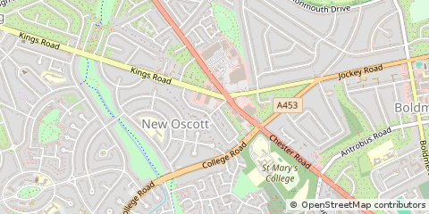 Map of Sutton Coldfield, West Midlands