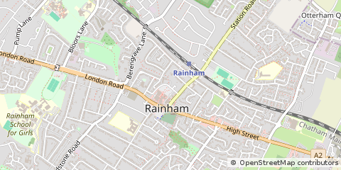 Map of Gillingham, Kent