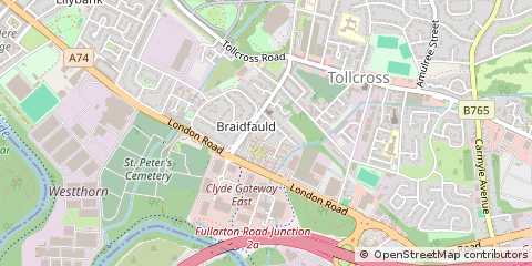 Map of Glasgow, Lanarkshire