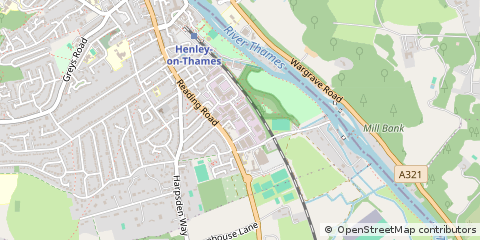 Map of Henley on Thames, Oxfordshire