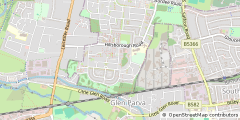 Map of Leicester, Leicestershire
