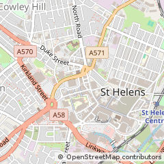 Map of ST Helens, Merseyside