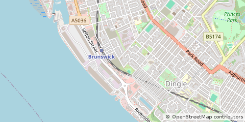 Map of Liverpool, Merseyside