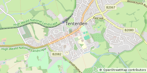 Map of Tenterden, Kent
