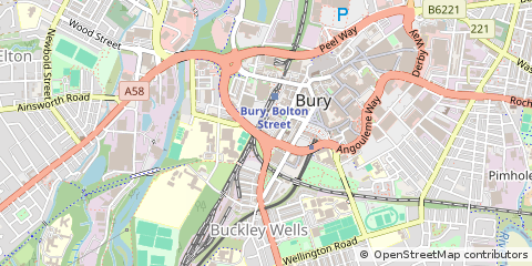 Map of Bury, Lancashire