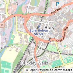 Map of Bury, Lancashire