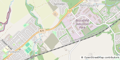 Map of West Calder, West Lothian