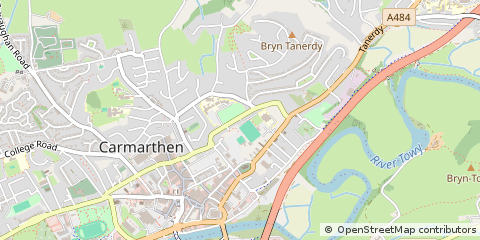 Map of Carmarthen