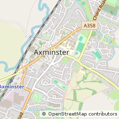 Map of Axminster, Devon
