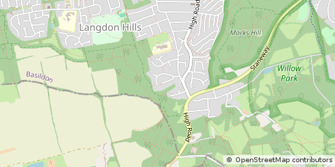 Map of Basildon