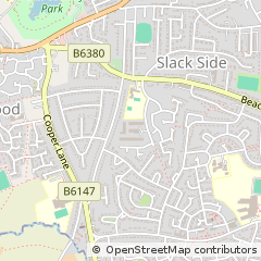 Map of Bradford, West Yorkshire