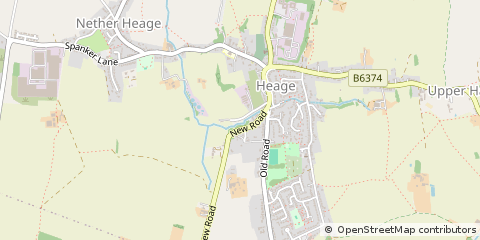 Map of Belper, Derbyshire