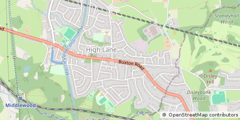 Map of Stockport, Cheshire
